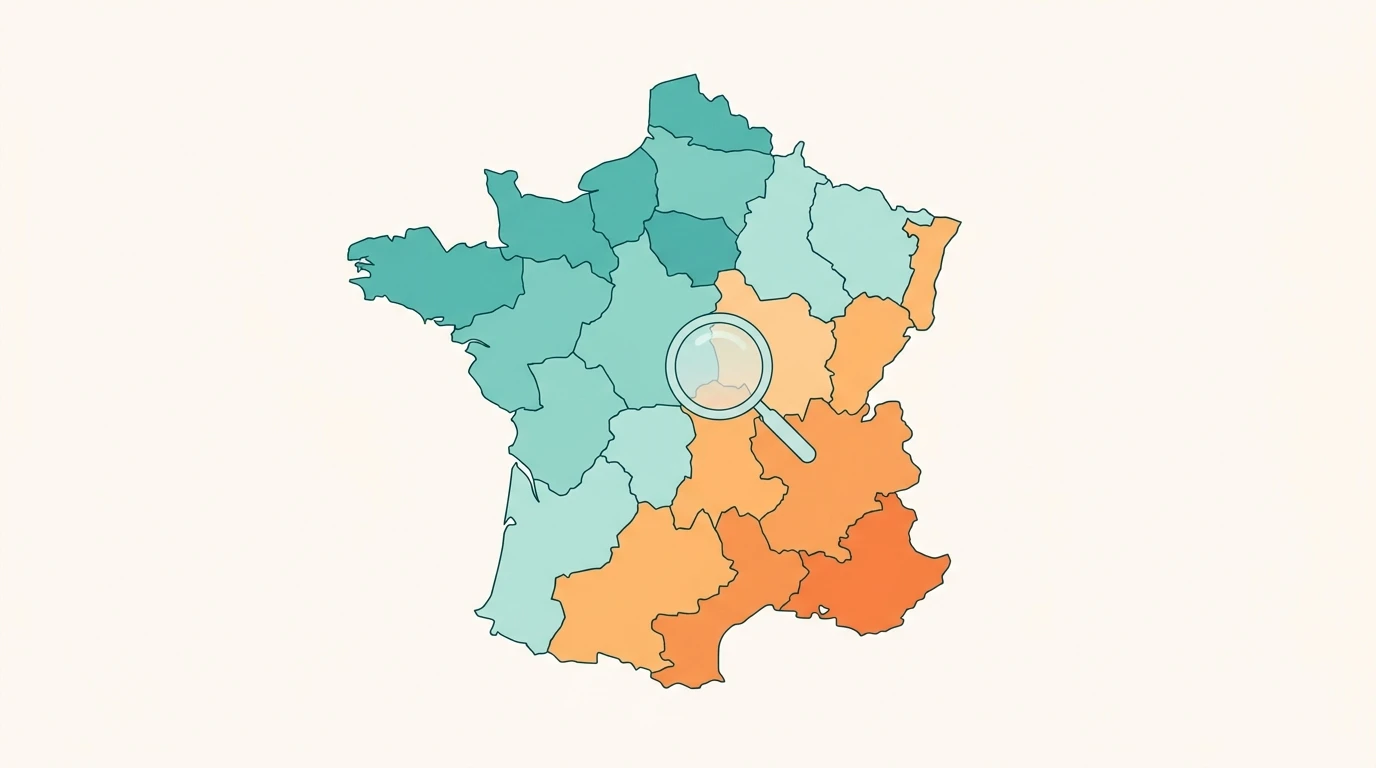 Carte de France des taux d'interruption des contrats d'apprentissage par région